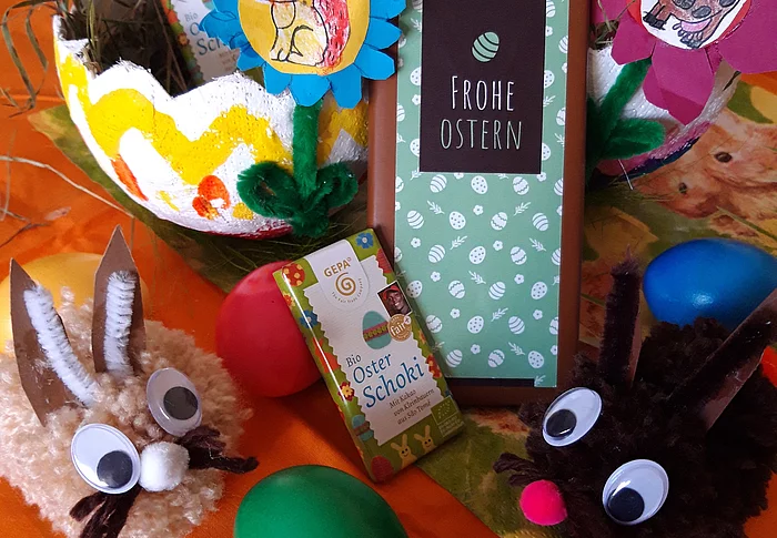 Osternest mit Fairtrade-Schokolade
