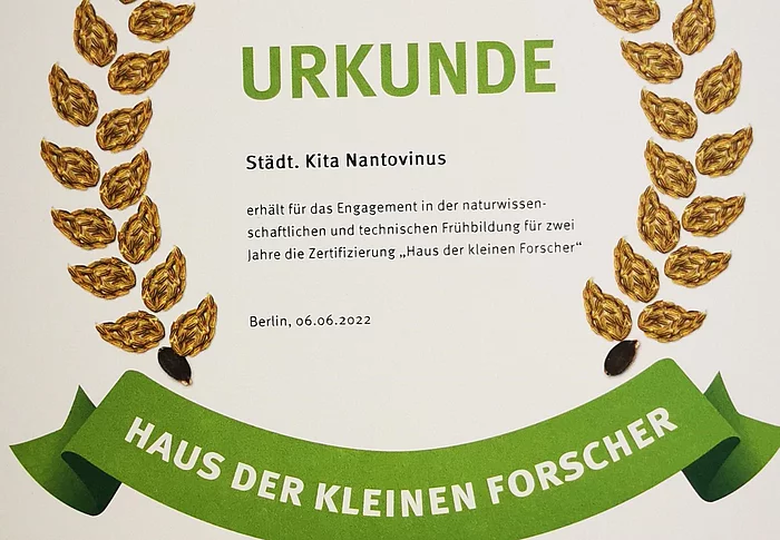 Urkunde kleine Forscher
